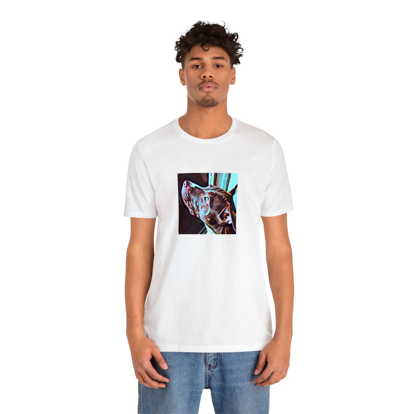 Angelo Del Porto, a male streetwear designer from Genova, Italy who gained fame in the late 1990s. He was known for his bold use of bright colors and attention-grabbing prints inspired by traditional Italian artwork. His designs-Tee