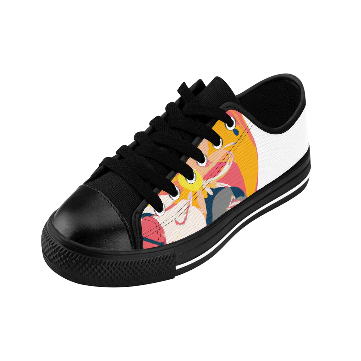 Juanita de Villena was an imaginary Spanish shoe designer from the 1500s. Born into a family of shoemakers, she was a natural innovator and developed a unique style that fused traditional Spanish craftsmanship with the latest fashion trends-low top
