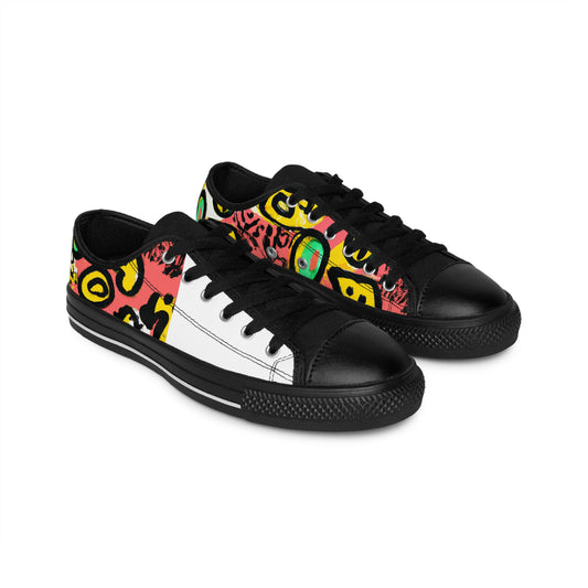 Theodosia de los Reyes, a female shoe designer from Spain in the 1500s. She specialized in creating stylish, comfortable, yet durable shoes using the finest leathers and fabrics of the era. She quickly became one of the most-low top