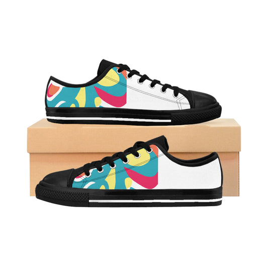 Marta Alonso, a female shoe designer from Spain during the 1500s. She was renowned for her intricate patterns and bold colors in her designs, which were inspired by her homeland's rich heritage and culture. Marta's shoes were beloved by-low top