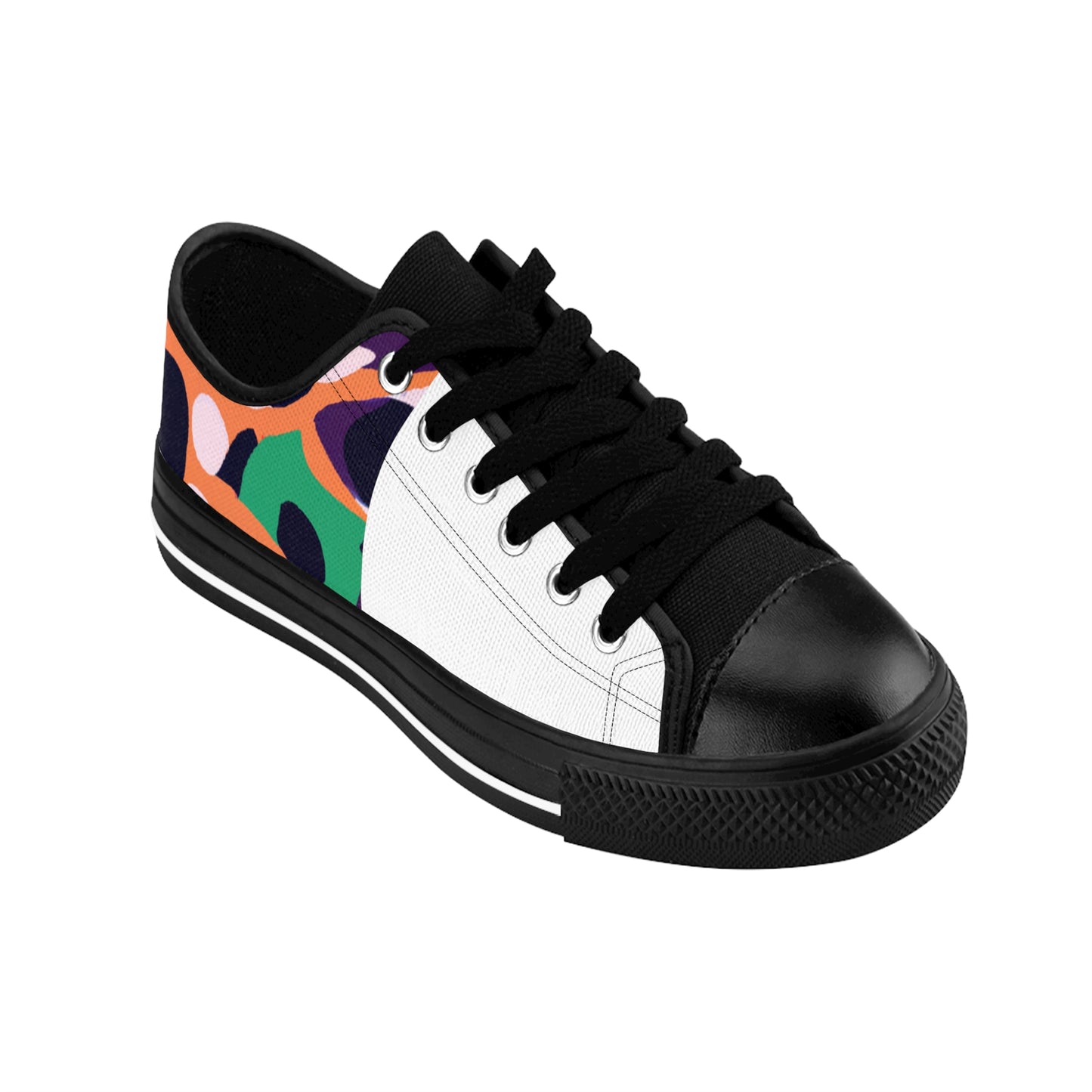 Heberto de la Fuente was an enterprising shoe designer from Spain in the 1500s. Heberto had a revolutionary vision for fashion, introducing bright and unique colors into his designs. He often used fabrics not typically seen in shoe design,-low top