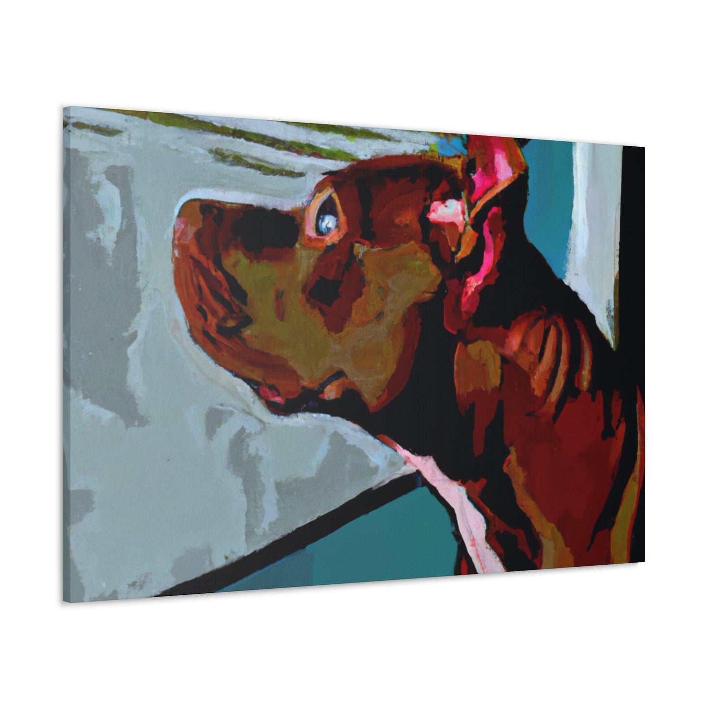 Gustavo Celestia, the Renaissance Painter.-canvas