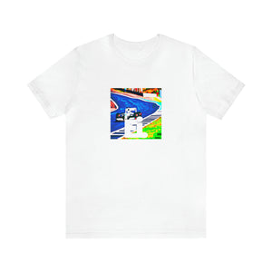 Gianpaolo Gianni, a stylish, Italian luxury streetwear designer from the 1990s. He was known for his innovative, classic designs and his use of bold colors and textures. He often used recycled denim and leather to create statement-Tee