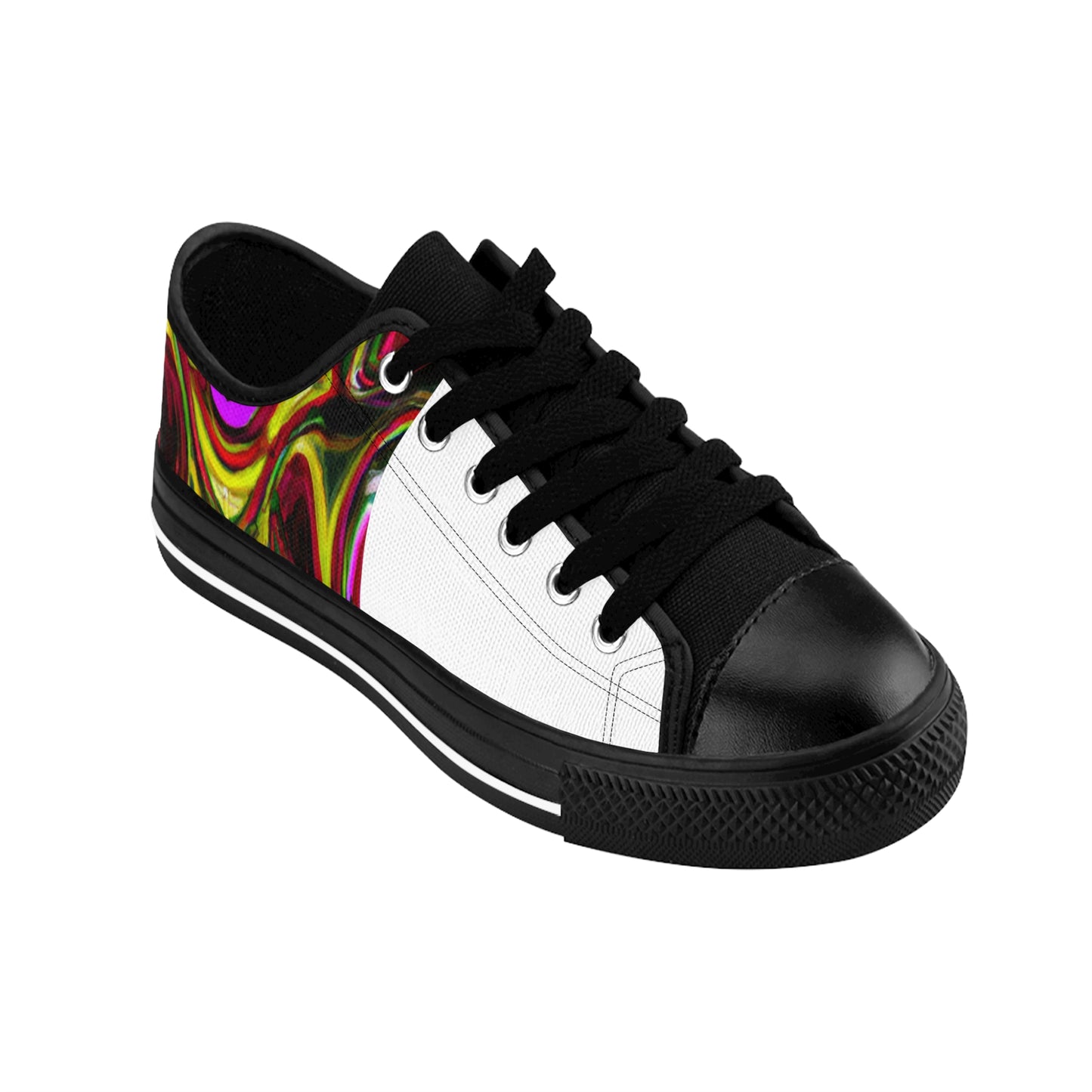 Mercedes González, a pioneering female shoe designer from Spain in the 1500s. Mercedes studied under some of the top shoemakers of her day and developed a reputation for creating beautiful, honest designs that celebrated her Spanish heritage. She-low top