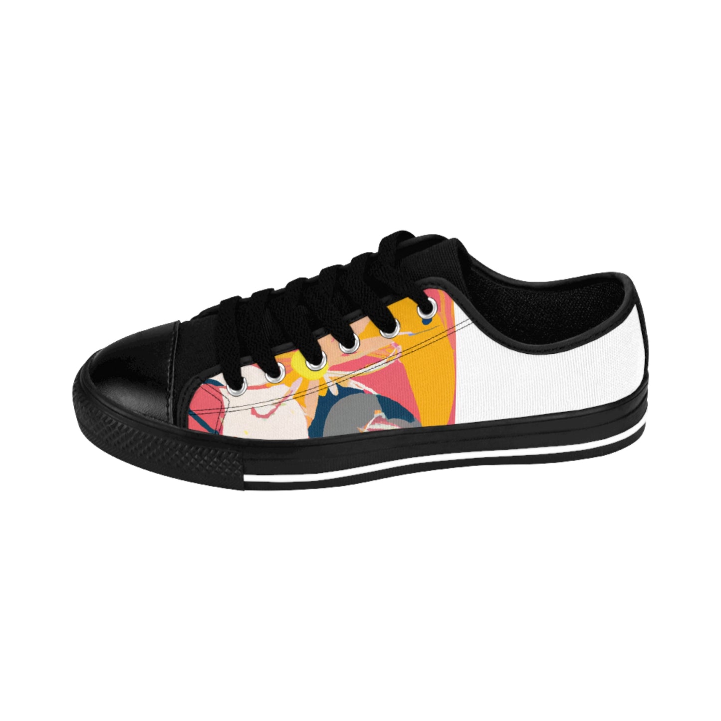 Juanita de Villena was an imaginary Spanish shoe designer from the 1500s. Born into a family of shoemakers, she was a natural innovator and developed a unique style that fused traditional Spanish craftsmanship with the latest fashion trends-low top