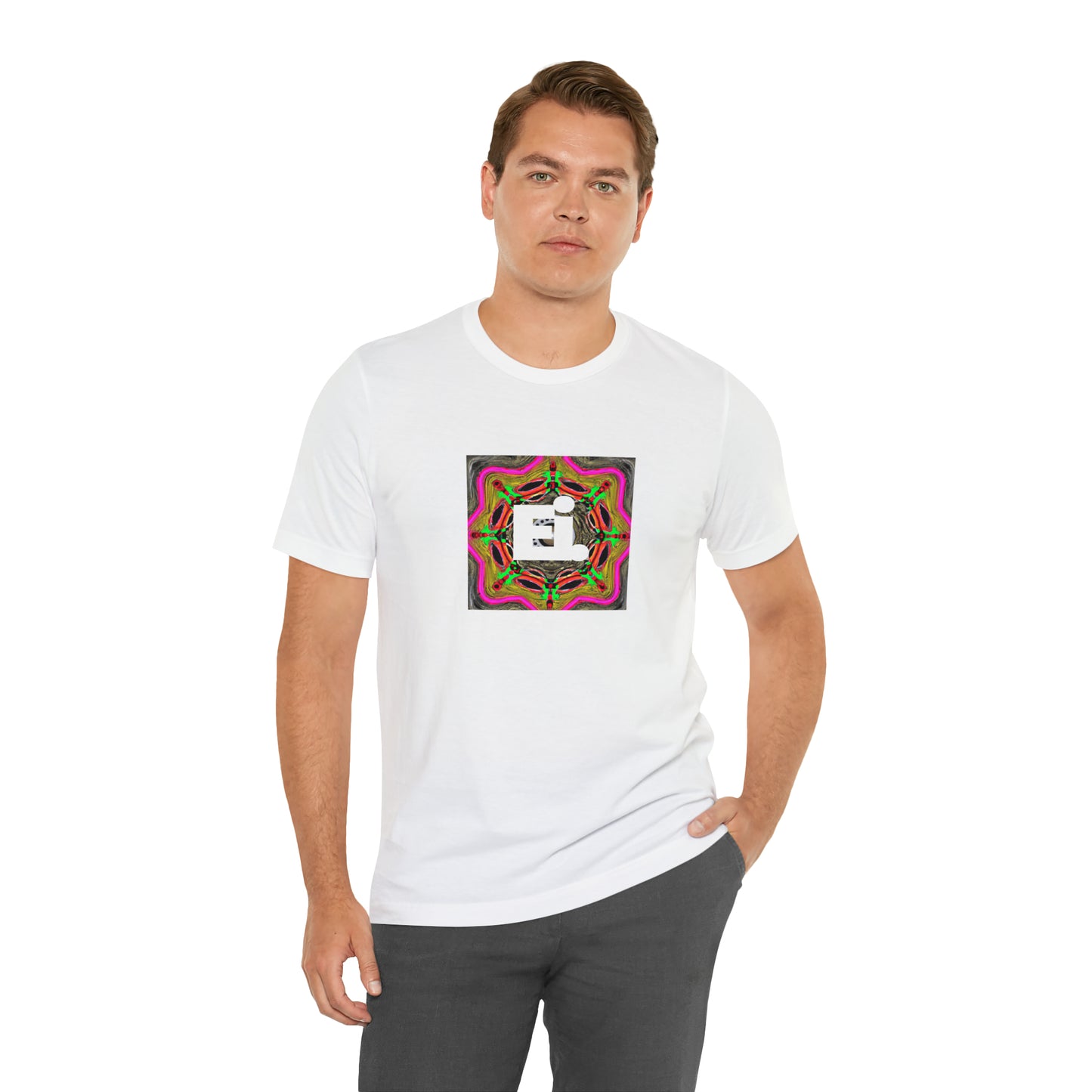 Pietro Fioravanti, a male Italian streetwear designer from the 1990s. He was known for his bold colors, distinctive print designs, and high-quality fabrics. He often used his Tuscan heritage as inspiration for his designs-Tee