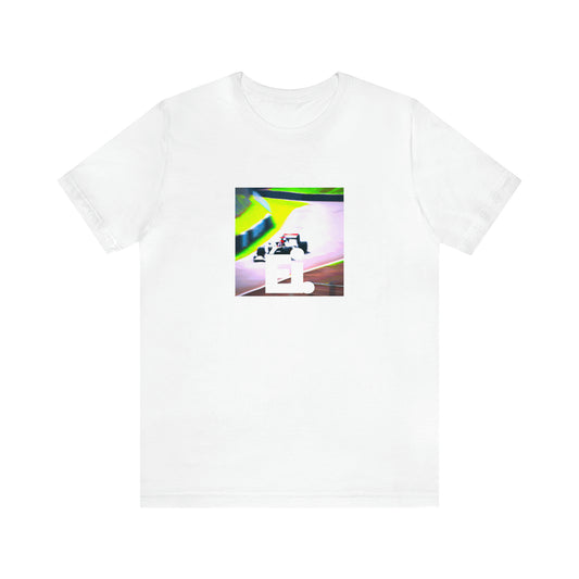 Lucio Colombo, a male streetwear designer from Milan, Italy who became famous in the 1990s for his bold and daring designs. His pioneering style combined streetwear with traditional Italian tailoring to create unique, eye-catching pieces.-Tee