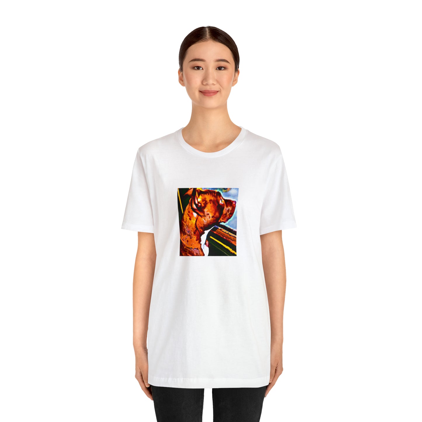 Sofia Pamilozzi, a female streetwear designer from Milan, Italy in the 1990s. Her edgy and stylish designs often featured graphic prints in bold colors, combined with intricate cutouts, making her clothes stand out among the-Tee