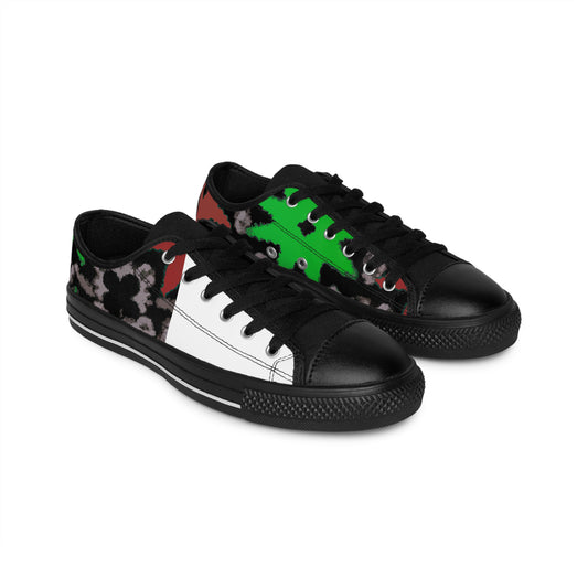 Pedro Hernandez, a popular Spanish shoe designer from the 1500s. He was renowned for his innovative use of colorful, luxurious fabrics like velvet and silk to craft unique styles of courtly slippers and opulent dress shoes. He was well-low top