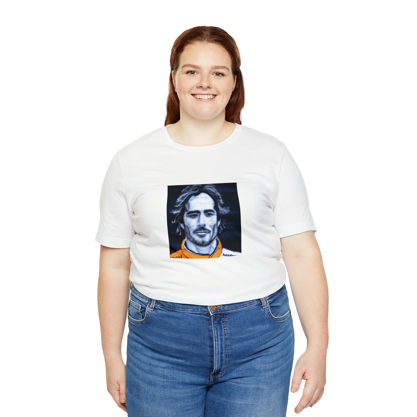 Alessandro Carnevale, an Italian streetwear designer specializing in colorful and vibrant designs from the 1990s. His clothing incorporated elements inspired by both urban and hip-hop style trends and featured oversized tees, high-waisted jeans-Tee