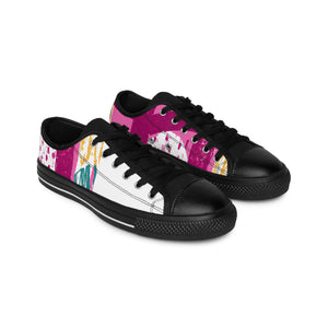 Maria Dolores Lopez: a female Spanish shoe designer from the 1500s who made beautiful, intricately-crafted leather shoes for royalty. Maria was known for her unique designs and use of bright colors and fabrics, making her shoes a must--low top
