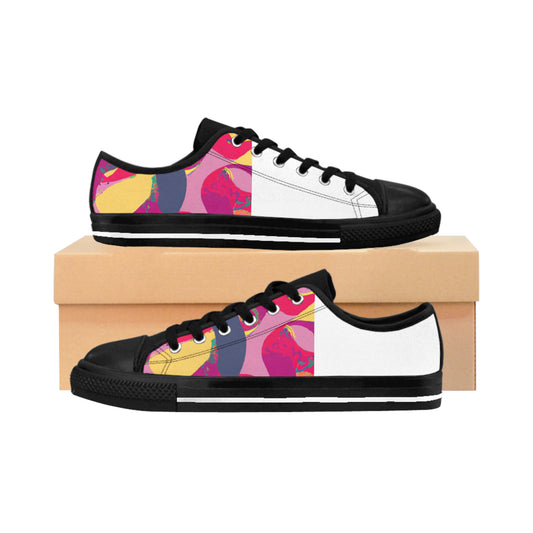 Julian de San Sabastion, a female shoe designer in 16th century Spain. She was known for her bold designs, mixing traditional Spanish leather and fabrics with intricate and colorful beadwork. Julian's eccentric designs soon found favor with the-low top