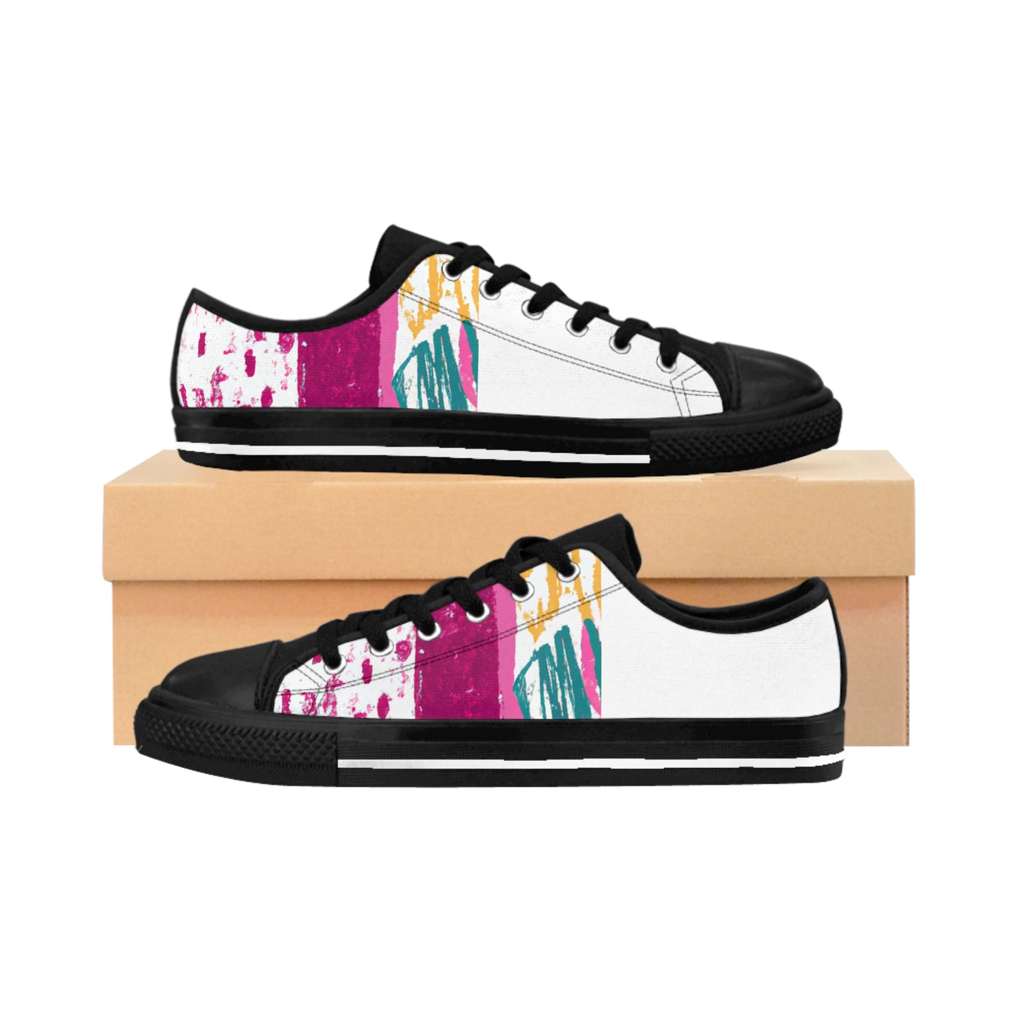 Maria Dolores Lopez: a female Spanish shoe designer from the 1500s who made beautiful, intricately-crafted leather shoes for royalty. Maria was known for her unique designs and use of bright colors and fabrics, making her shoes a must--low top