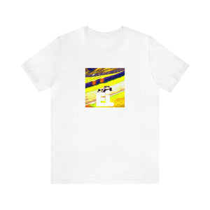 Maximiliano Ferrari, a female streetwear designer based in Rome, Italy in the 1990s. She specializes in stylish and whimsical colors, often using bright pinks, blues, yellows and greens. Her designs combine a classic Italian-Tee