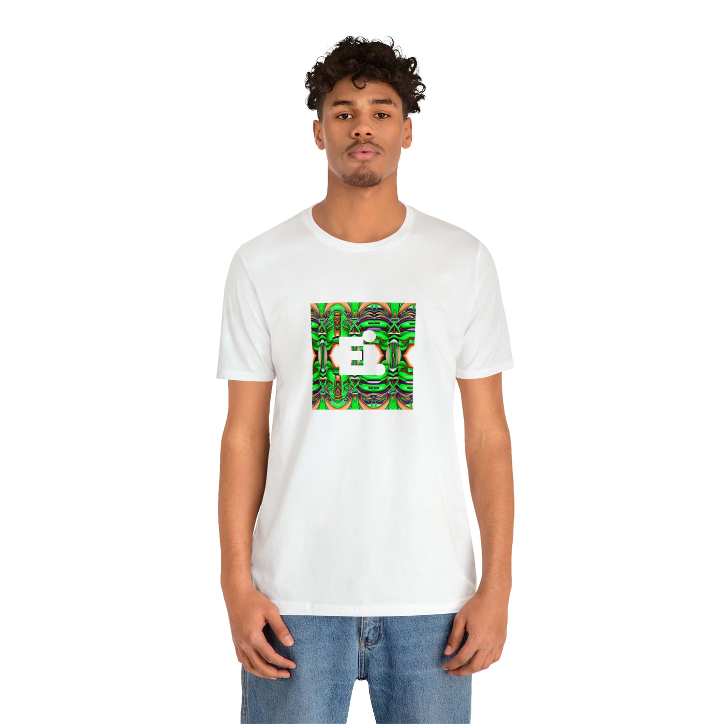 Ernesto Conti, a male streetwear designer from Milan, Italy in the 1990s. He gained fame with his cutting-edge designs featuring bold colors and loud patterns that captured the carefree spirit of the era. His collections-Tee