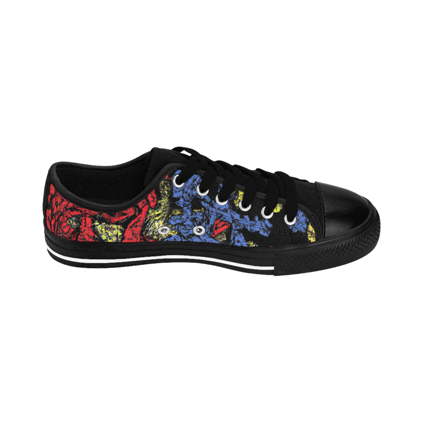 Juan de Montalvo, a Spanish shoe designer from the 1500s known for his signature style of bright, colorful leather sandals and boots. He often mixed materials such as velvet, sequins, and even gems in his shoes to-low top