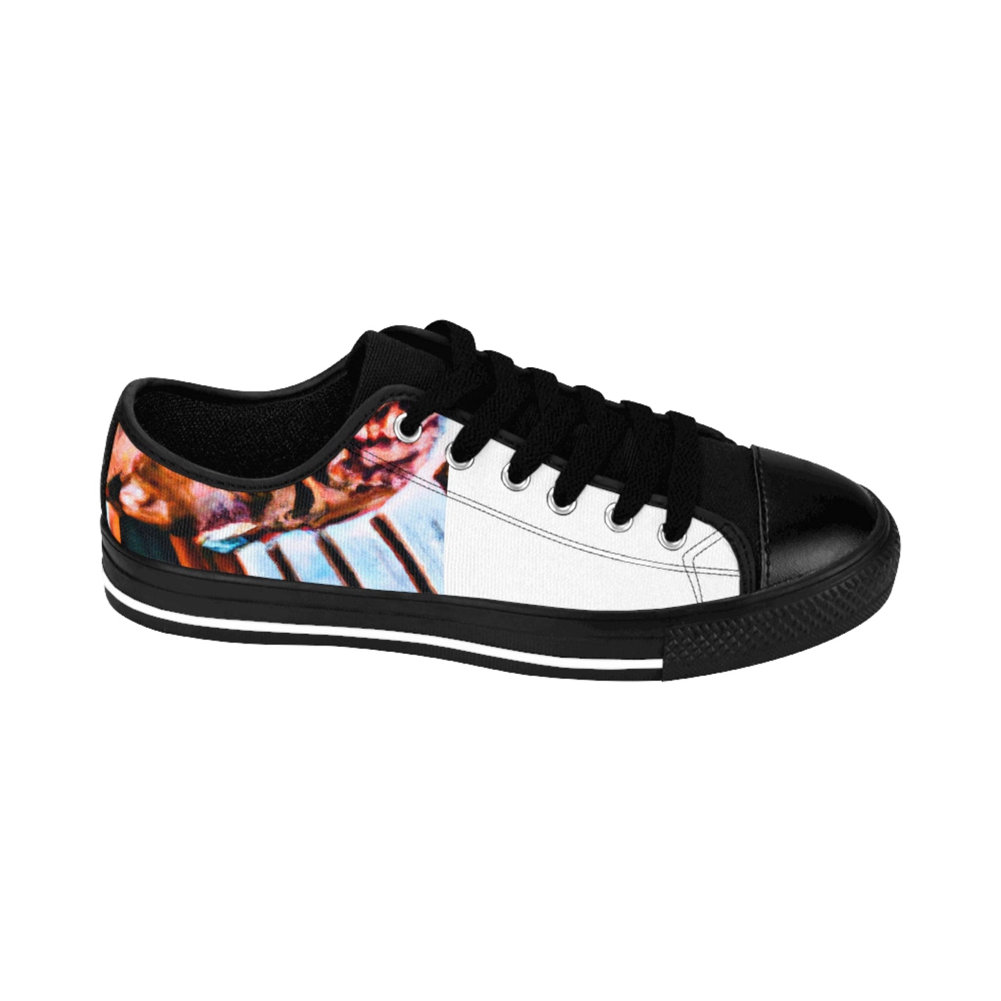 Miguel Vela, a renowned Spanish shoe designer from the late 1500s. He was renowned for his detailed and carefully crafted shoes, which were influenced by his mother's love for intricate embroidery and traditional Spanish designs. He paid-low top