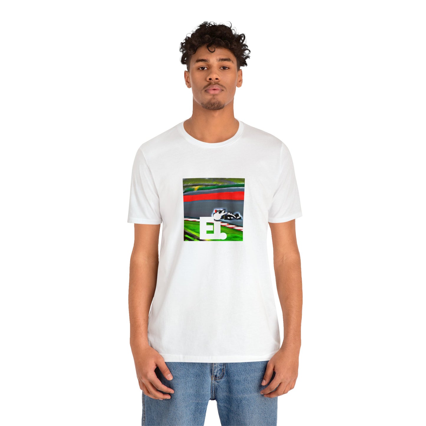 Hans Volante, a male Italian streetwear designer from the 1990s. He was known for his bold, innovative designs inspired by Italian street style, incorporating bright colors, whimsical prints, and daring silhouettes. His artwork often featured-Tee