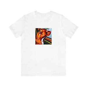 Sofia Pamilozzi, a female streetwear designer from Milan, Italy in the 1990s. Her edgy and stylish designs often featured graphic prints in bold colors, combined with intricate cutouts, making her clothes stand out among the-Tee