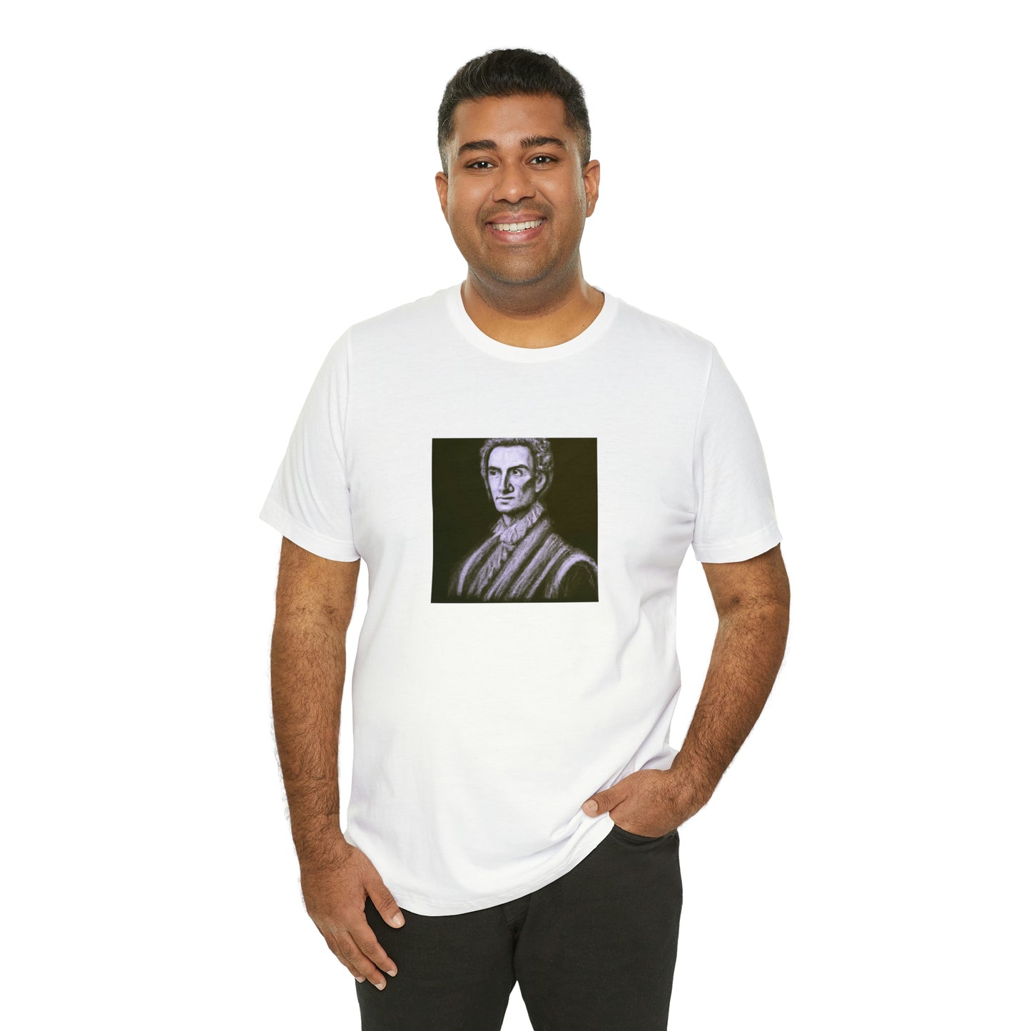 Giuseppe "Gigi" Ferrari, a male streetwear designer from Milan, Italy who was famous in the 1990s for his bold designs and daring experimentation with color and fabric. His lines were popular with club goers, musicians,-Tee