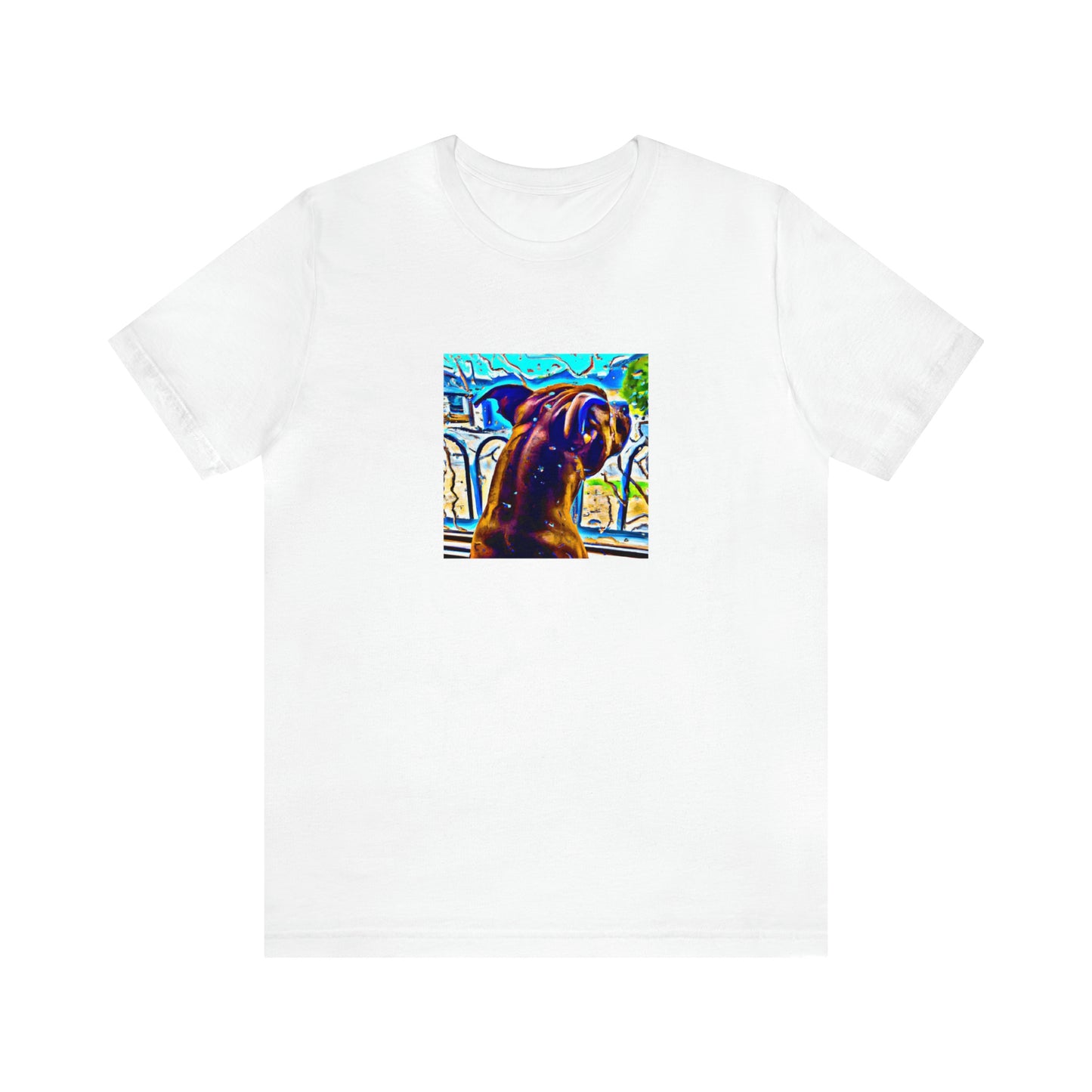 Vincenzo Moreno, a renowned male streetwear designer from Italy in the 1990s. He was known for his bold and daring designs that pushed the boundaries of fashion and subverted traditional ideas of style. He was an avid traveler,-Tee