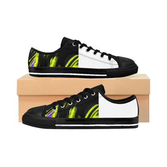 Wenando de la Fuente, a female Spanish shoe designer from the 1500s. She was a prominent artisan, who crafted hand-stitched, elaborately styled shoes for the elite, using fine leathers and exquisite details such as-low top