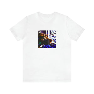 Francesco Cavalcanti, a male streetwear designer from Milan, Italy from the 1990s. He was known for his graffiti-styled designs, often incorporating bold shapes and colors. His signature use of leather and denim made him-Tee