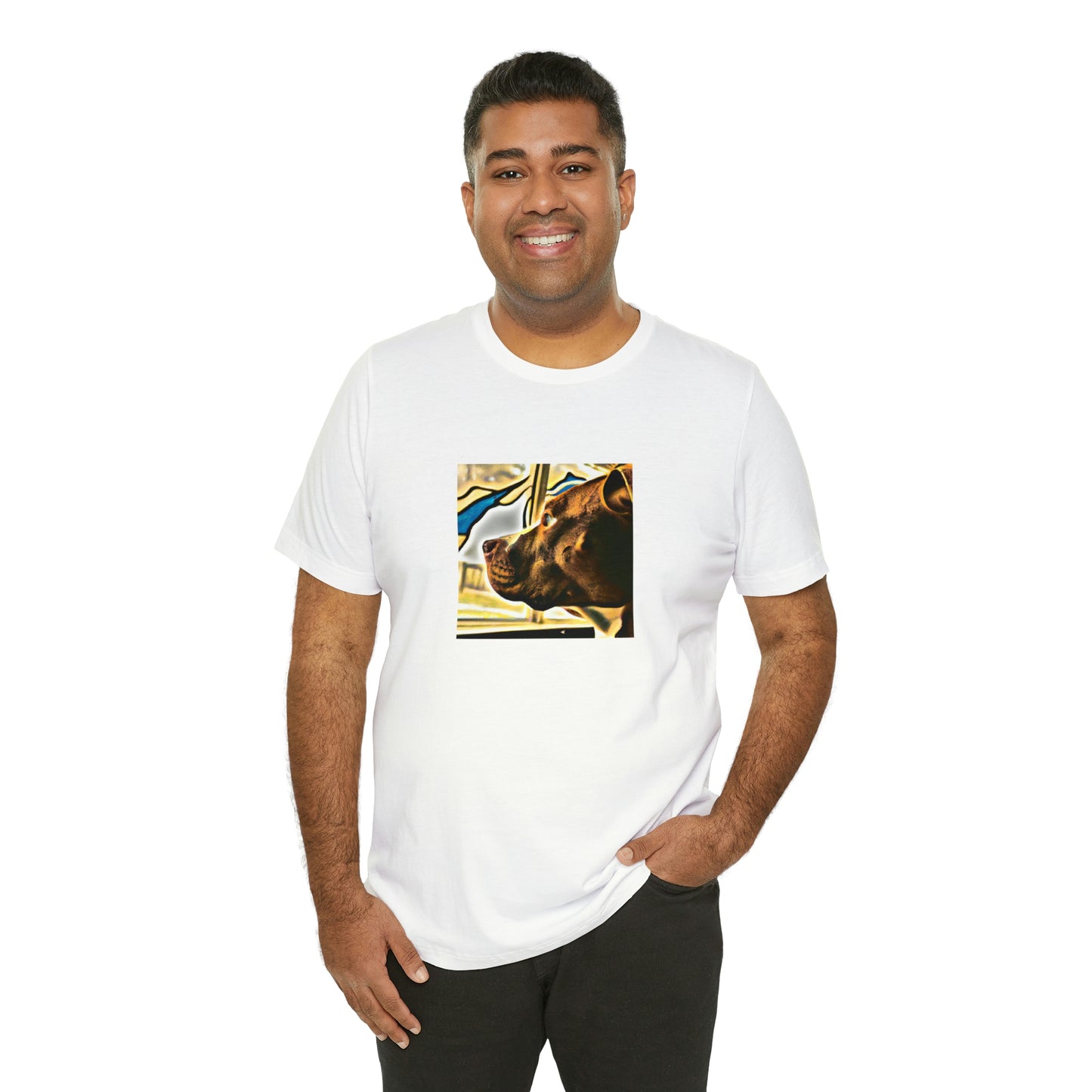 Giuseppe "Gio" Montanelli, a young male streetwear designer from Milan, Italy. Gio's designs combined bold patterns with street-style attitudes, modern cuts, and a unique flair for combining high-end fashion-Tee