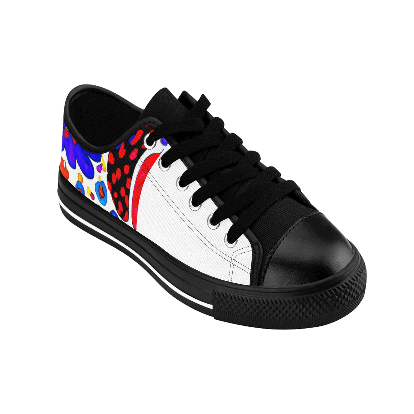 Juanita de Valencia, a female shoe designer from 16th century Spain. She was a trailblazer in the world of Spanish footwear, using traditional yet innovative leathers and fabrics to create stylish shoes with bold colors. She was a-low top