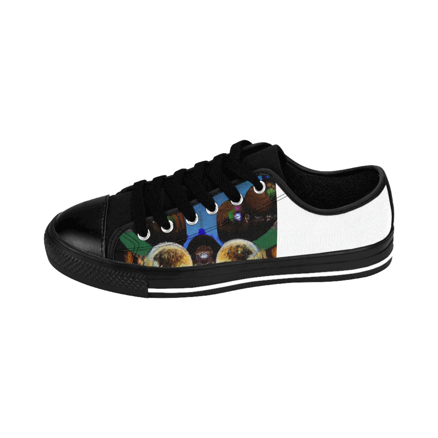 Candida de la Riva, a pioneering female shoe designer from Spain in the 1500s. She was known for her avant-garde shoe designs, which featured bold colors and intricate stitching. She used recycled leather, cork,-low top