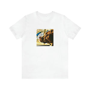 Giuseppe "Gio" Montanelli, a young male streetwear designer from Milan, Italy. Gio's designs combined bold patterns with street-style attitudes, modern cuts, and a unique flair for combining high-end fashion-Tee
