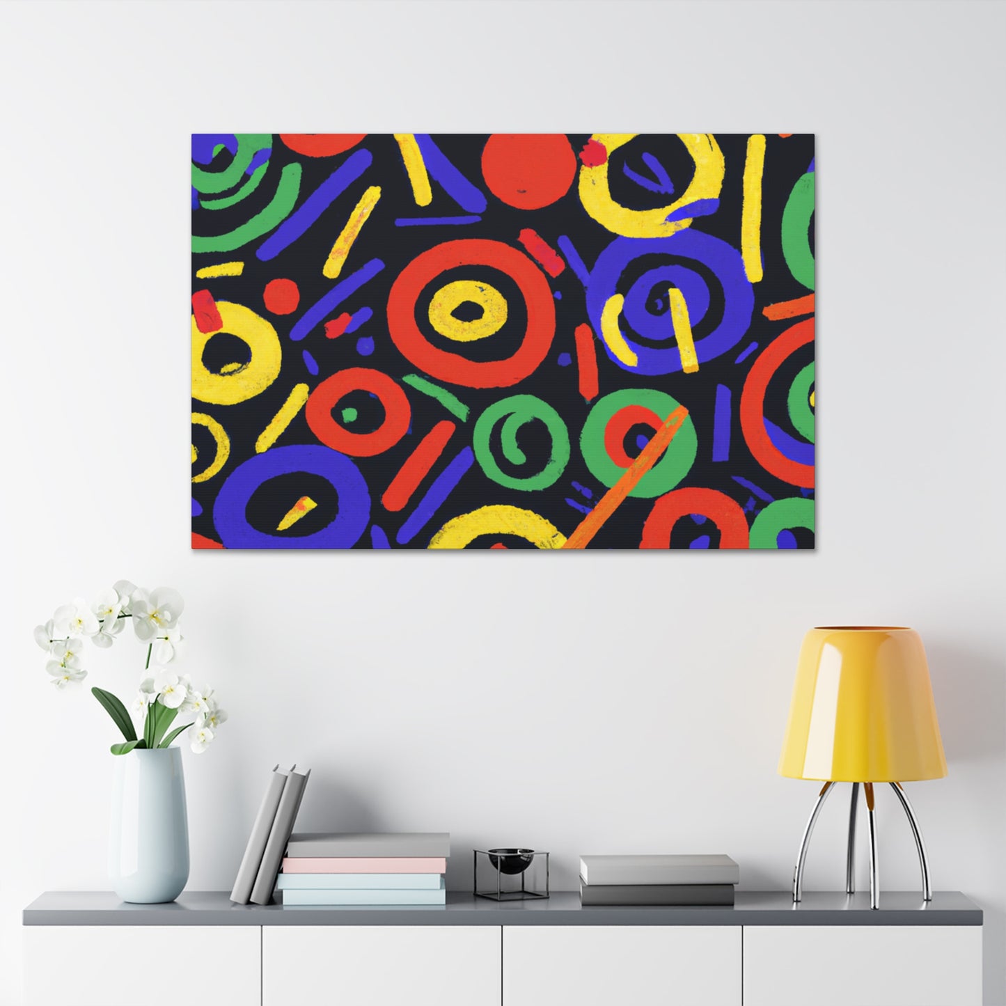 The artist Ugo Despaullée.-canvas