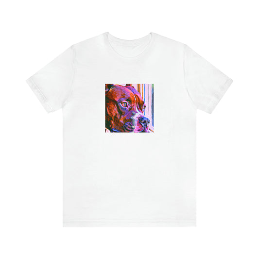 Dante Valentino, a male streetwear designer from Turin, Italy, in the 1990s. His designs were trend-setting, and his collections featured bold, bright colors and embellishments that expressed his unapologetic attitude.-Tee