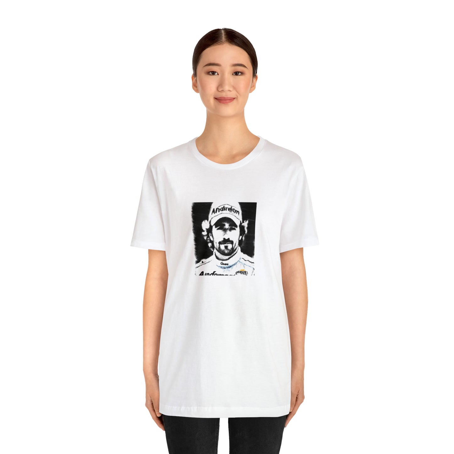Gina Valentina, a female Italian streetwear designer from the 90s. Born in Florence, her designs combine traditional Italian tailoring with vibrant streetwear elements. Her signature look is a mix of vivid colors, bold prints and intricate cuts-Tee