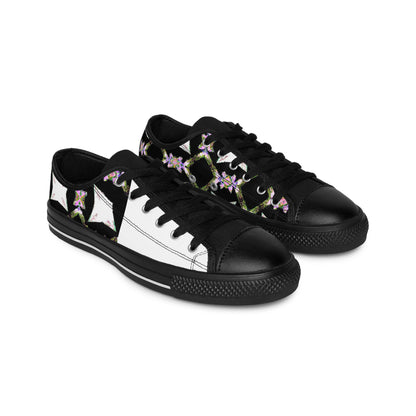 Miguel de Alarcón, a renowned shoe designer from 1550s Spain. With the support of the royal court, he revolutionized Spanish shoe designs with the introduction of elaborate and intricate embroidered laces and fabrics, which earned-low top