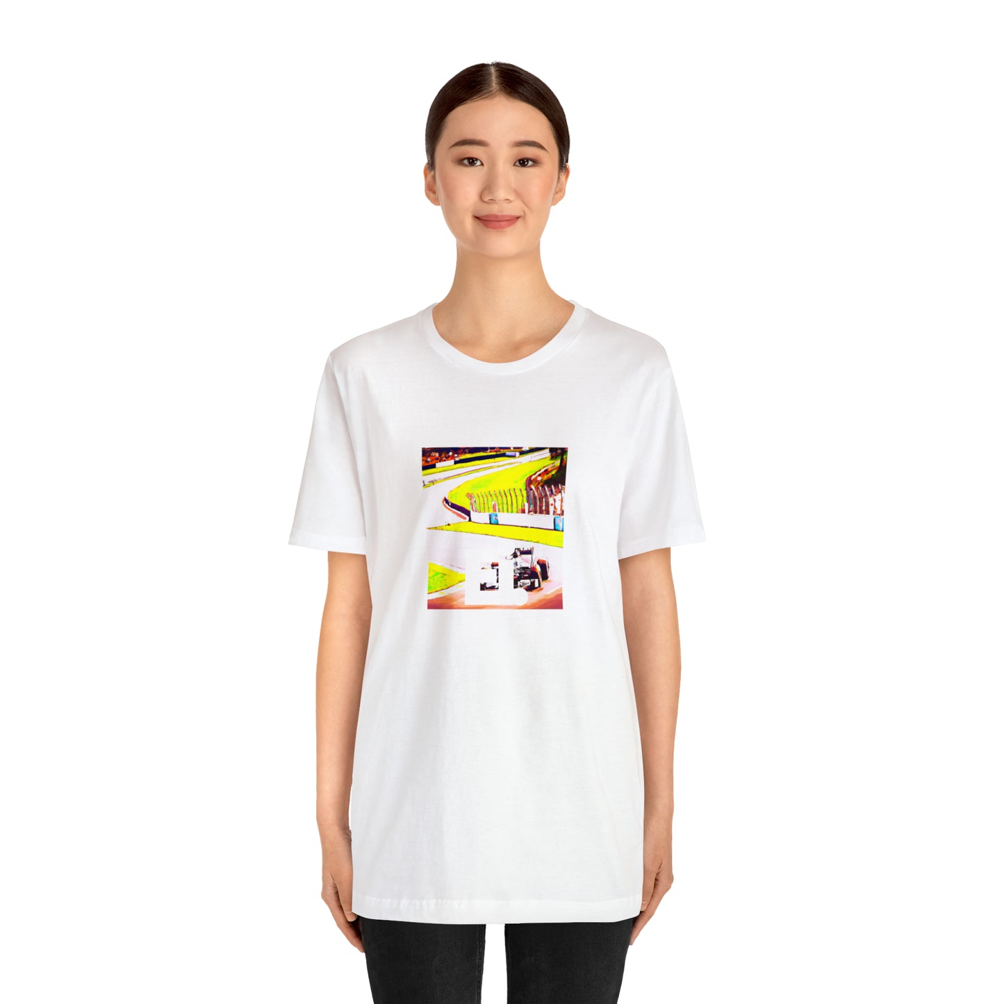 Francesca Palazzo, a female streetwear designer from Rome, Italy in the 1990s. She was known for her bold and innovative designs that blended classic Italian fashion silhouettes with modern streetwear. Her pieces showcased bright colors and-Tee