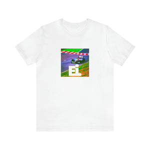 Marina Rossi, a female streetwear designer from Milan, Italy. Initially starting out as a seamstress in the late 80s, Marina quickly gained a following for her iconic look – vibrant colours, patchwork panels and graphic prints were her-Tee