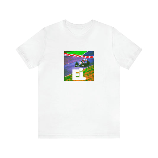 Marina Rossi, a female streetwear designer from Milan, Italy. Initially starting out as a seamstress in the late 80s, Marina quickly gained a following for her iconic look – vibrant colours, patchwork panels and graphic prints were her-Tee