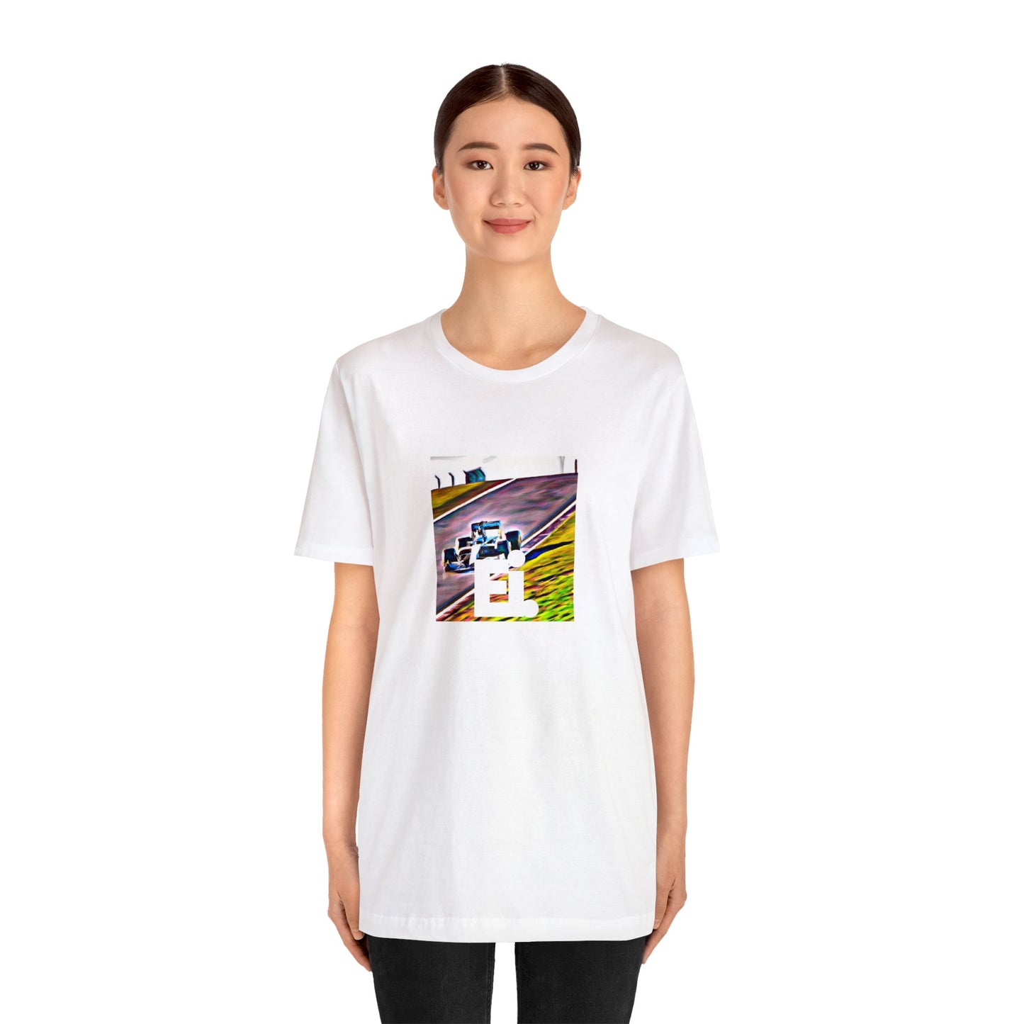 Giulia Bertoni, a female Italian streetwear designer from the 1990s. Her designs were heavily influenced by the unique style of Milan in the 90s, with a focus on eclectic, colorful prints and bold, oversized pieces. Giulia-Tee