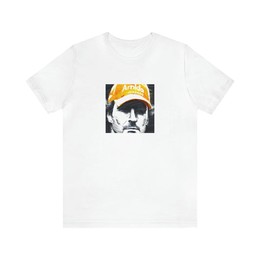 Giotto Stefano is an Italian streetwear designer from the 1990s. Known for his bold yet unique designs, his look often incorporated bold patterns, colors, and elements of Italian culture in unexpected ways. He was famous for his colorful and-Tee