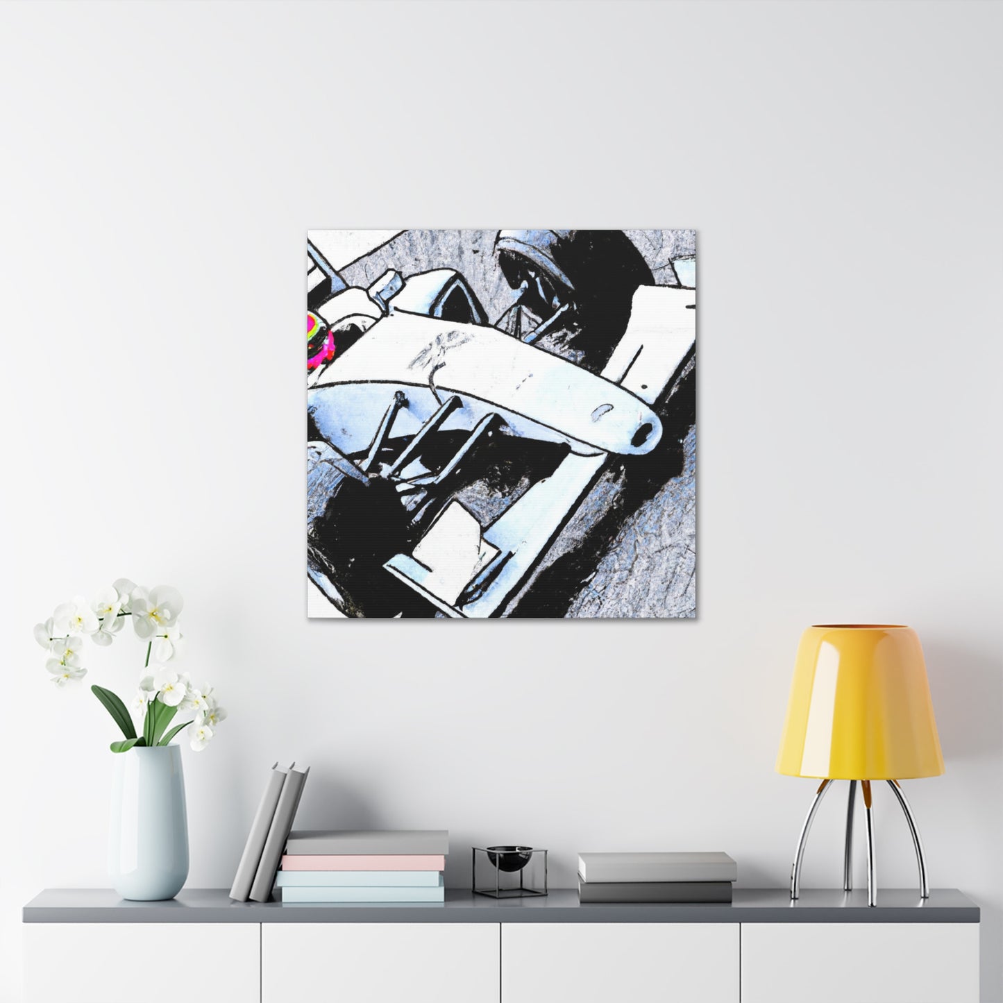 Scribblin' Tsun, the Quixotic Painter.-canvas