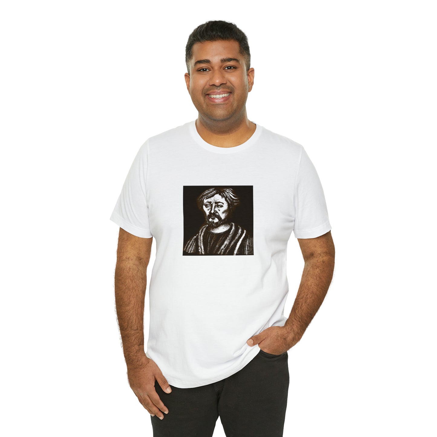 Luca de Laurenti, an iconic Italian streetwear designer from the 1990s. His designs combined classic Italian tailoring and edgy streetwear to create a unique, forward-thinking look. He was known for his bold use of prints-Tee