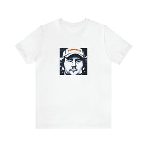 The legendary Italian streetwear designer Andrea Caroselli from the 1990s! Andrea's designs were inspired by the vibrant youth culture of Milan and the edgy street style of Florence. He often used bright colors and bold prints to create eye--Tee