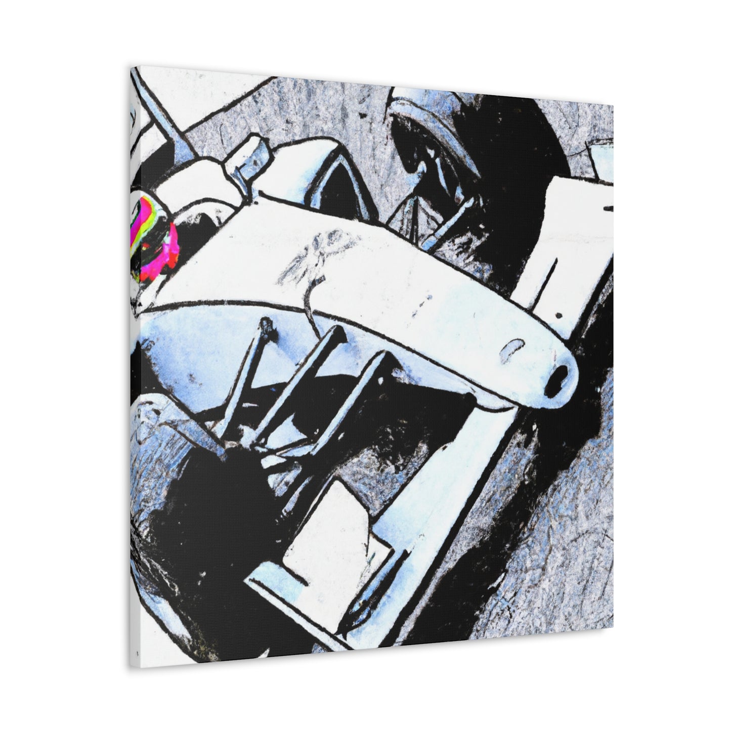 Scribblin' Tsun, the Quixotic Painter.-canvas