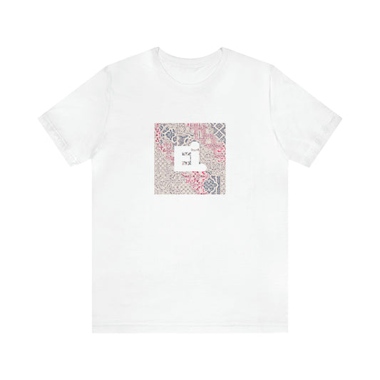Eliana Rossi, a female streetwear designer from Milan, Italy in the 1990s. She specialized in bold and vibrant designs, often incorporating bright colors and edgy details like asymmetric hemlines and exaggerated sleeves. Eliana's signature-Tee