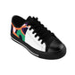 Heberto de la Fuente was an enterprising shoe designer from Spain in the 1500s. Heberto had a revolutionary vision for fashion, introducing bright and unique colors into his designs. He often used fabrics not typically seen in shoe design,-low top