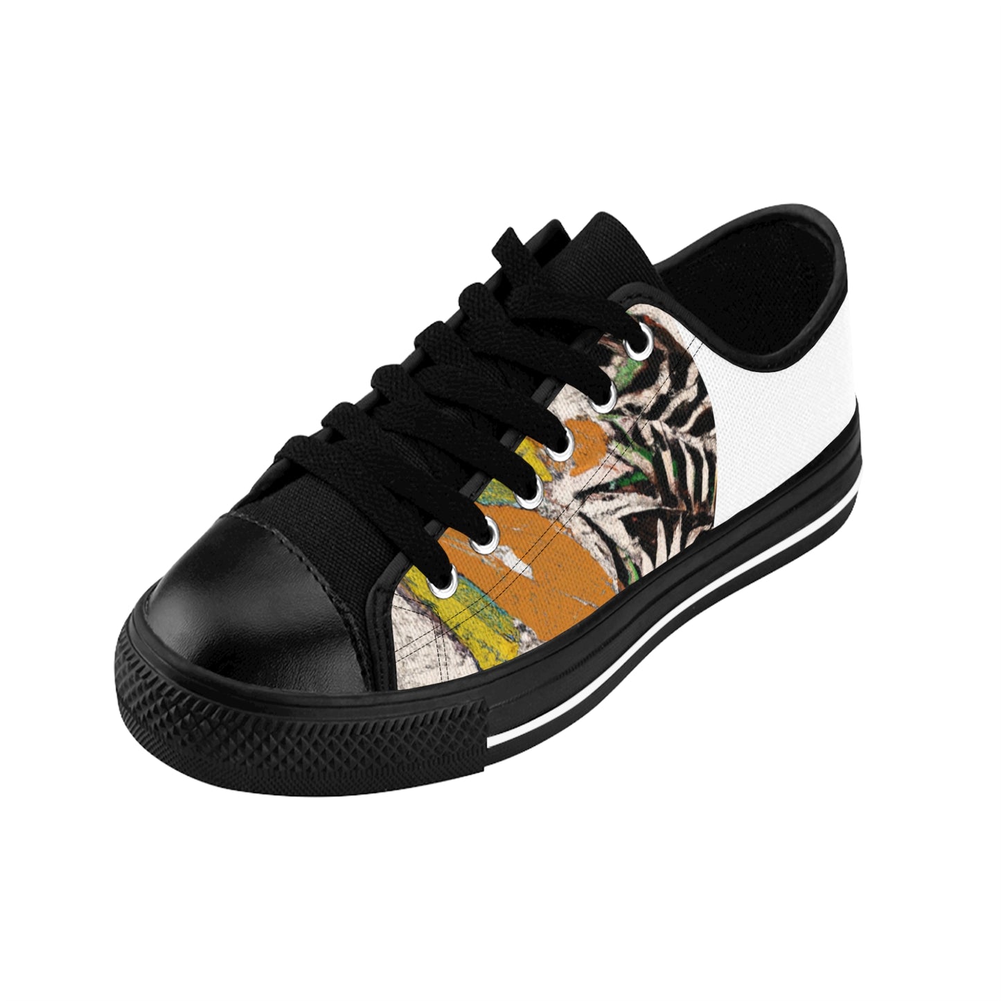 Meet Antonio de Velasquez, the Spanish shoemaker who revolutionized shoe fashion during the 1500s. A daring risk-taker, Antonio found creative inspiration in blending traditional and modern styles. With a flair for big imagination and a daring eye-low top