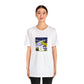 Marielle Gianunzio, a female streetwear designer from Rome, Italy in the 1990s. She specialized in creating bold, eye-catching pieces with bright, vibrant colors and loud prints that made her designs stand out on the-Tee