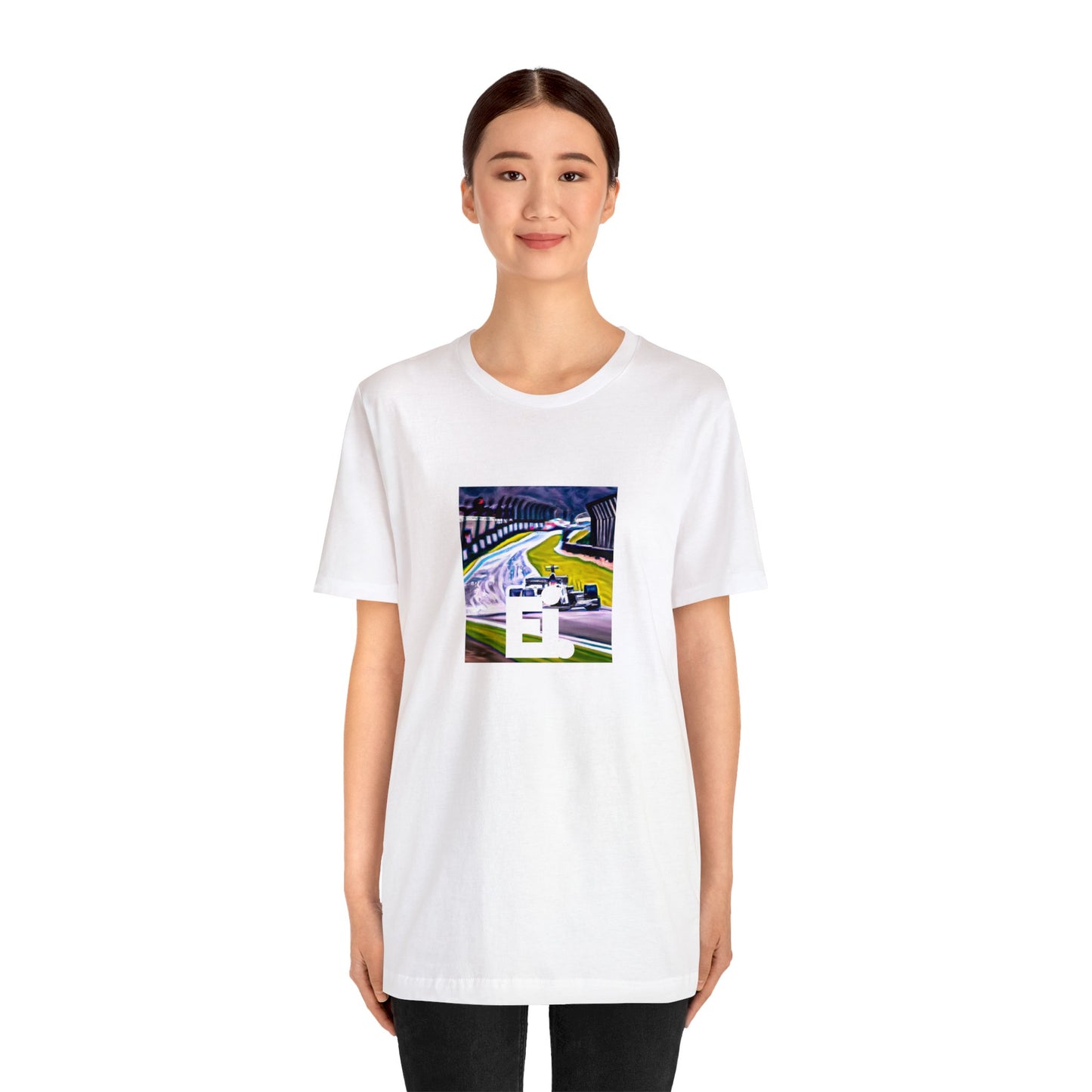 Marielle Gianunzio, a female streetwear designer from Rome, Italy in the 1990s. She specialized in creating bold, eye-catching pieces with bright, vibrant colors and loud prints that made her designs stand out on the-Tee
