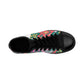 Hezaka Cortez-Beltran was a famed shoe designer of Spanish nobility in the 1500s. Hezaka designed intricately detailed hand-stitched leather shoes for royalty, the wealthy, and those of high status. He-low top